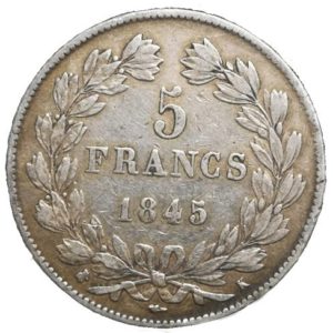 Pièce de 5 Francs de Louis-Philippe en argent massif