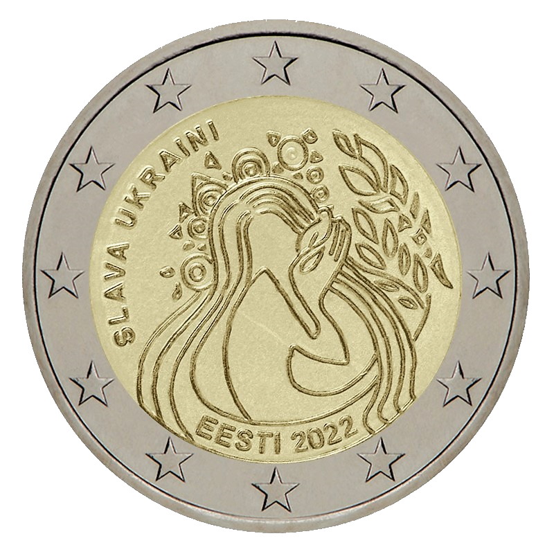 2 euro Slava Ukraini Estland 2022