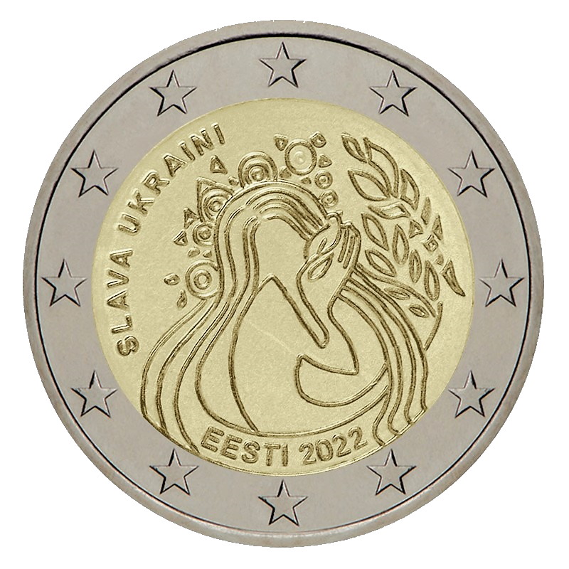 2 euro Slava Ukraini Estland 2022