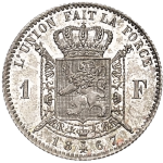 1 Franc Leopold II - Belgien-2